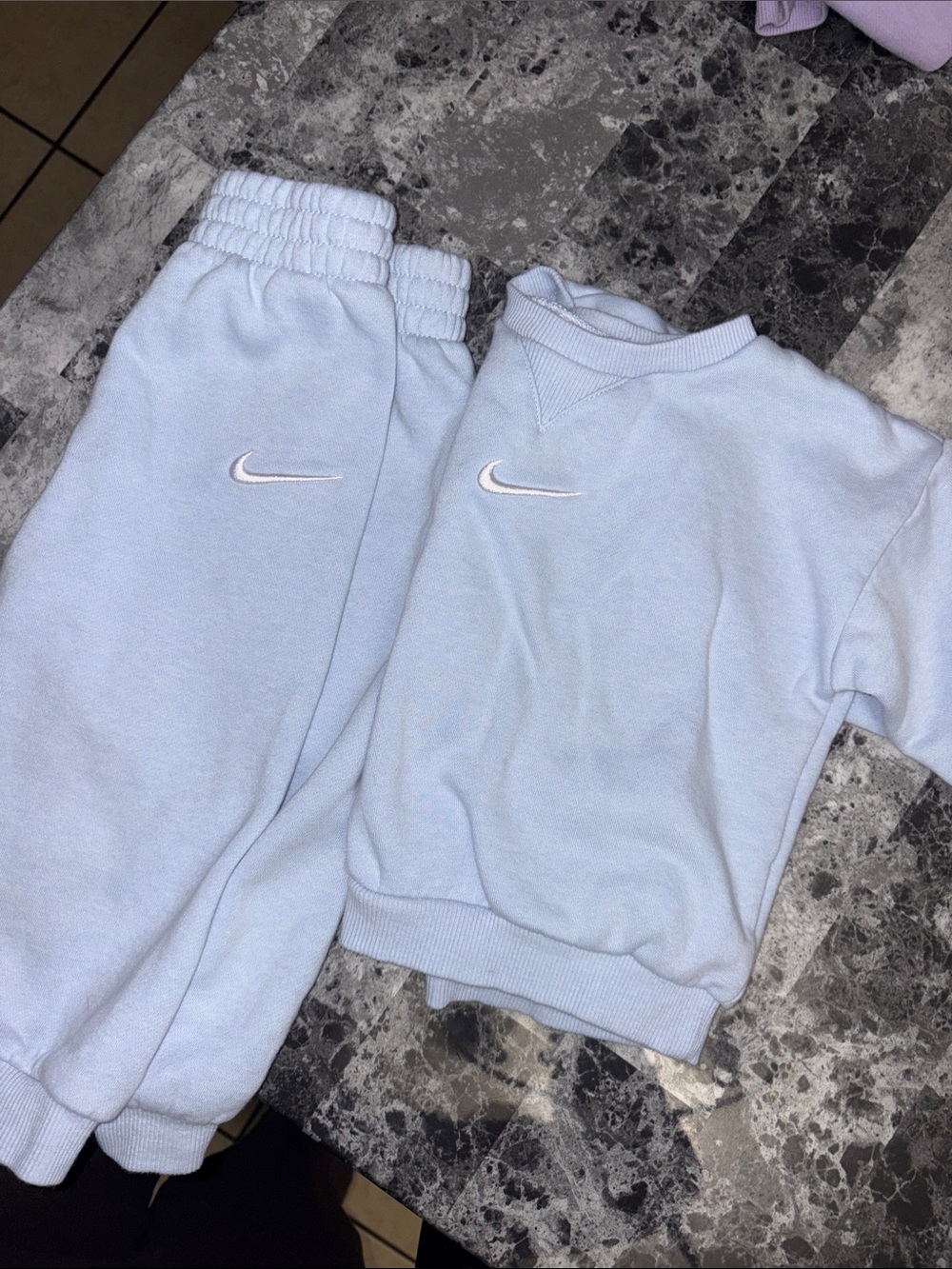 Nike sweatsuit toddler 24mo baby blue